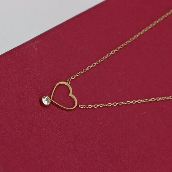 Delicate Yellow Heart Pendant Necklace with Adjustable Chain, XPNL0364 - Picture 7 of 13